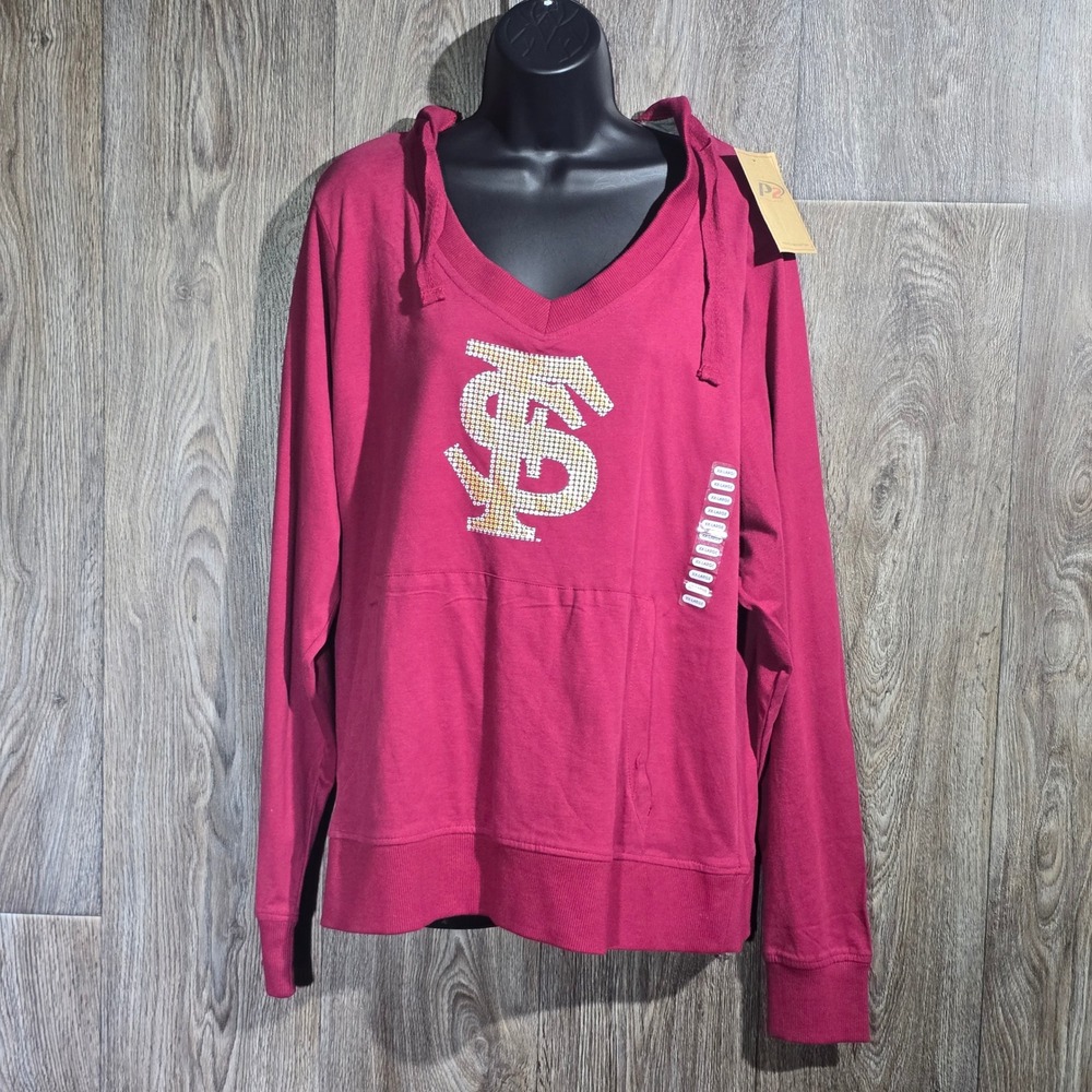 P2 Florida State Seminoles Hoodie NWT Plus Size 2XL‎ 18W-20W Maroon - Picture 9 of 12